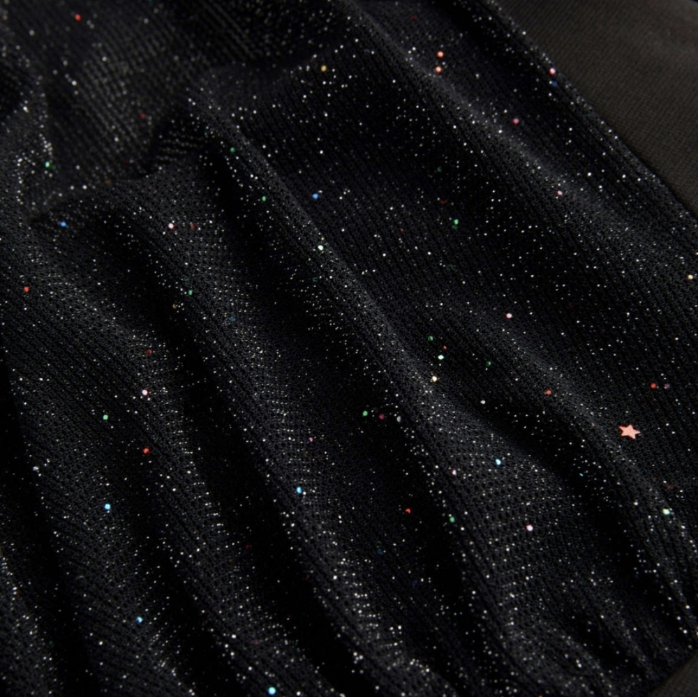 One-Shoulder Black Sparkle Corset Top - Picture 5 of 6